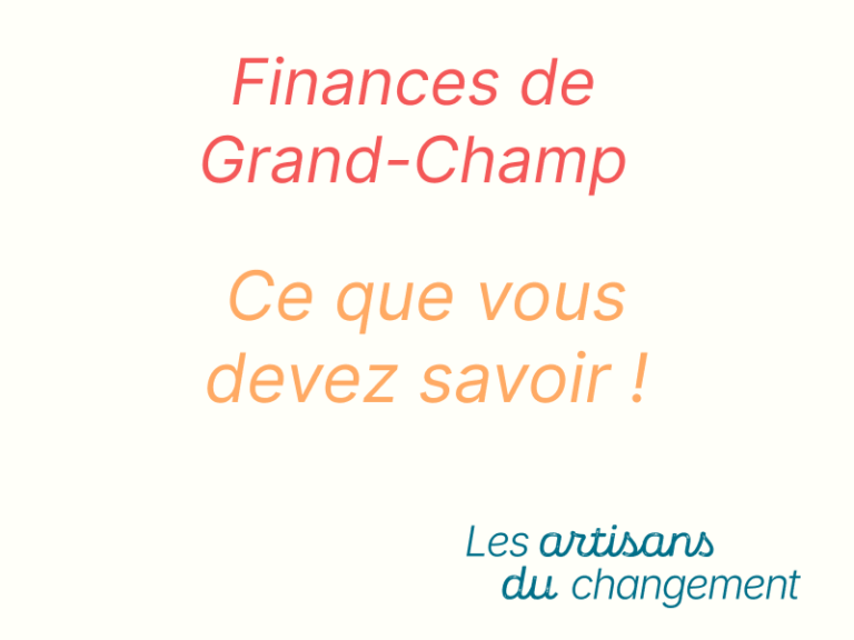 Les finances de Grand-Champ : ce que vous devez savoir